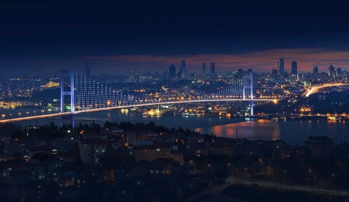 The Bosphorus Bridge at night, Istanbul